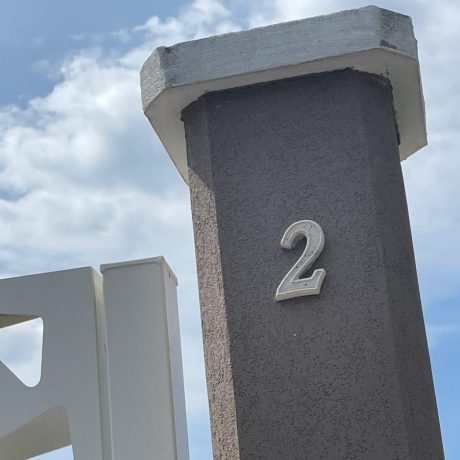 Targa Numero Civico in Travertino Sagomato - Arredo Esterno per Casa - Villa