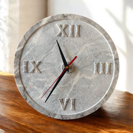 Orologio in Marmo Fior di Pesco Carnico - Rotondo Diam. 28 cm