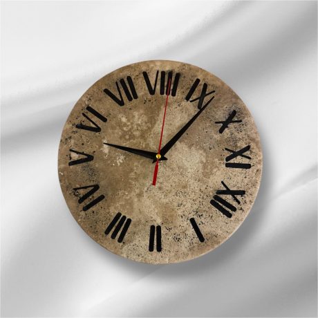 Orologio in Travertino Noce da Parete - Rotondo