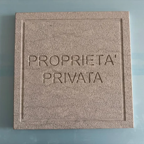 Mattonella Piastrella Proprietà Privata Carrabile In Pietra Incisione Resistente