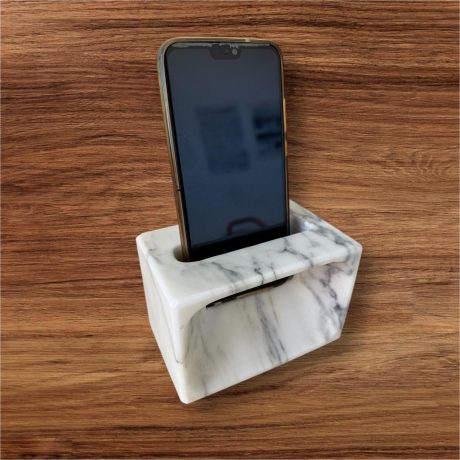Amplificato Passivo – Supporto Smartphone in Arabescato – Elegante e Funzionale